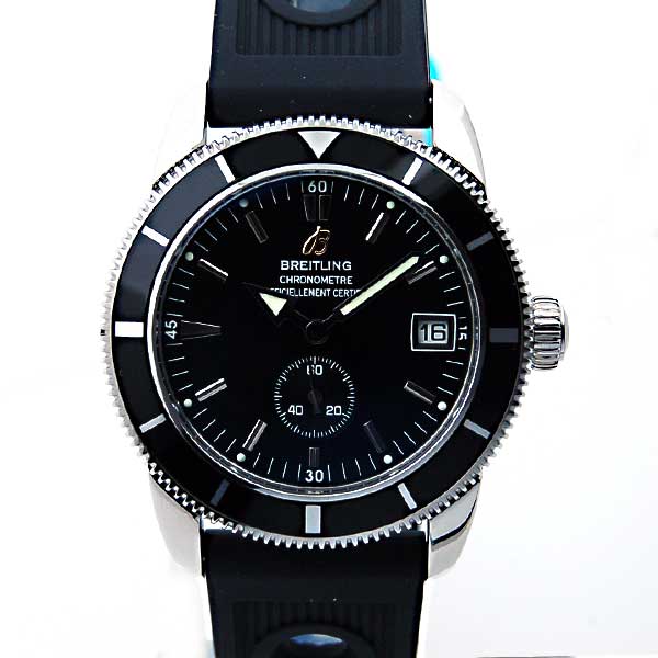 ブライトリング　BREITLING　スーパーオーシャンヘリテージ　38mm　A372B69ORC　ブラック　ラバーベルト　ダイバー　新品
