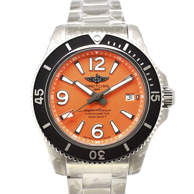ブライトリング　BREITLING　スーパーオーシャン オートマチック 42　A282O-1PSS　42mm　オレンジ　SS　新品