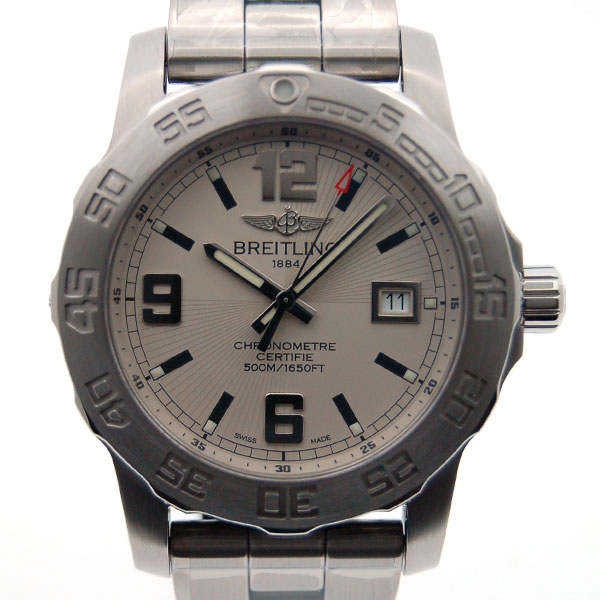 ブライトリング BREITLING コルト44 A74387 シルバー SS 44mm