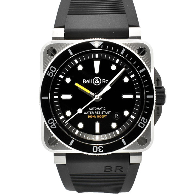 ベル＆ロス　BELL＆ROSS　BR0392-D-BL-ST/SRB　BR03-92　ダイバー　ラバー　42mm　新品