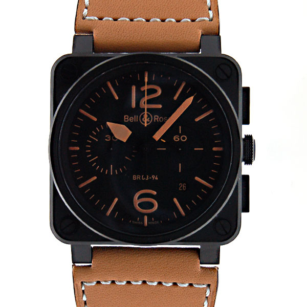 ベル＆ロス　BELL＆ROSS　BR03-94　HERITAGE-SHADOW　クロノグラフ　42mm　PVD　ブラック　新品