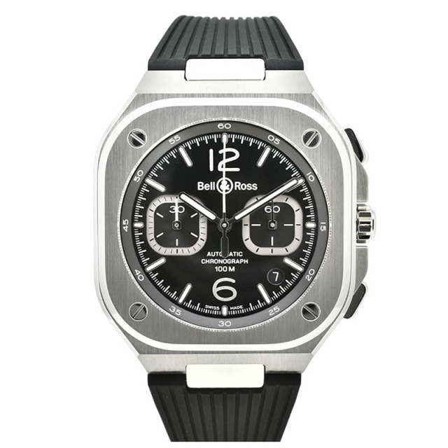 ベル＆ロス　BELL＆ROSS　インストゥルメントゥ BR 05 クロノ ブラック スティール　BR05C-BL-ST/SRB　SS　42mm　新品