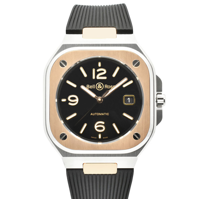 ベル＆ロス　BELL＆ROSS　インストゥルメントゥ BR 05 ブラック スティール&ゴールド　BR05A-BL-STPG/SRB　40mm　新品