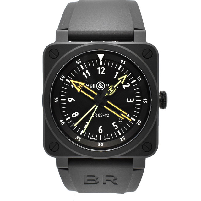 ベル＆ロス　BELL＆ROSS　BR03-92 ラジオ コンパス　BR0392-RCO-CE/SRB　世界999本限定　セラミック　ラバーベルト　42mm　新品