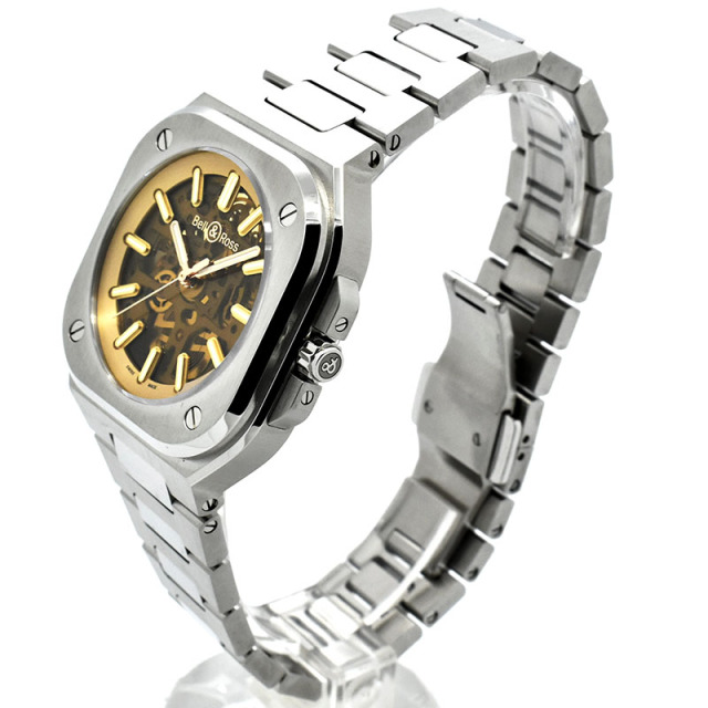 ベル&ロス BELL&ROSS BR 05 スケルトン ゴールデン BR05A-CH-SKST/SST 世界500本限定 40mm 新品