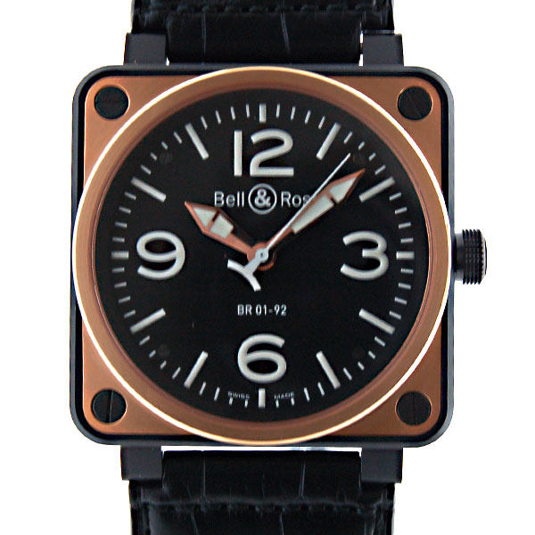 ベル＆ロス　BELL＆ROSS　BR01-92　ピンクゴールド　46mm　自動巻　ブラック　新品