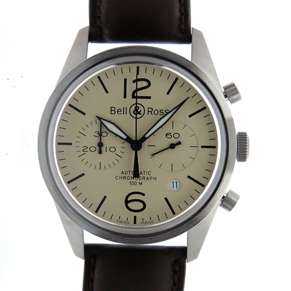 ベル＆ロス　BELL＆ROSS　BR126　ヴィンテージ オリジナル ベージュ 　40mm　100m防水　新品