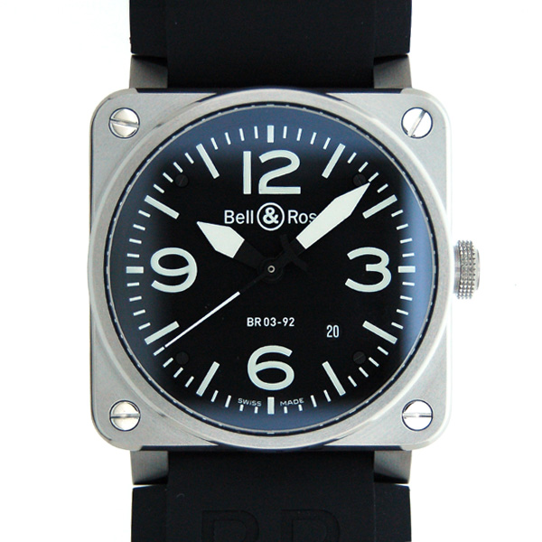 ベル＆ロス　BELL＆ROSS　BR03-92　42mm　ブラック　SSブレス付