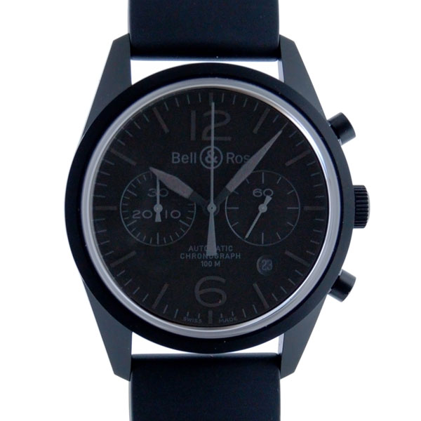 ベル＆ロス　BELL＆ROSS　BR126　ヴィンテージ　ファントムクロノ　41mm　PVD　ブラック　新品