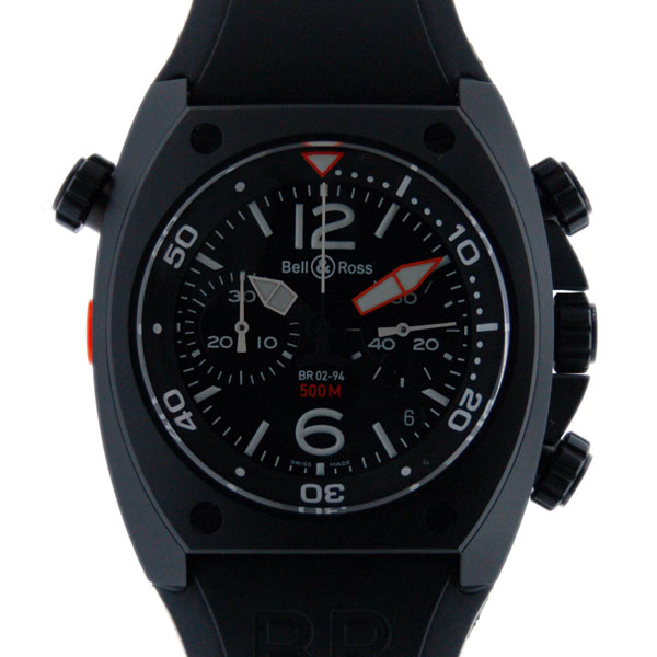 ベル＆ロス　BELL＆ROSS　BR02-94CFB-R　クロノグラフ カーボンフィニッシュ　44mm　ダイバー　新品