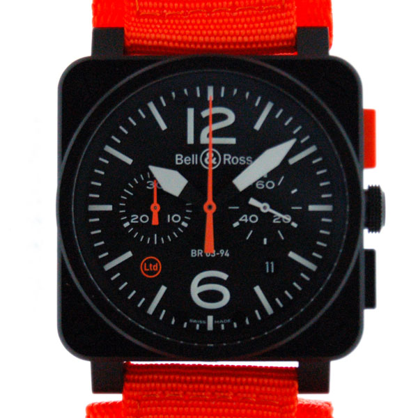 ベル＆ロス　BELL＆ROSS　BR03-94　クロノグラフ　カーボンオレンジ　42mm　世界250本限定　新品