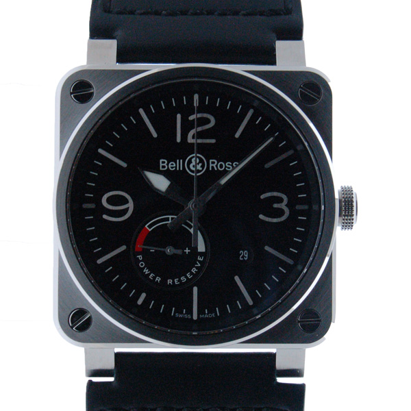 ベル＆ロス　BELL＆ROSS　BR03-97 パワーリザーブ・ド・マルシェ　42mm　ブラック　SS  新品