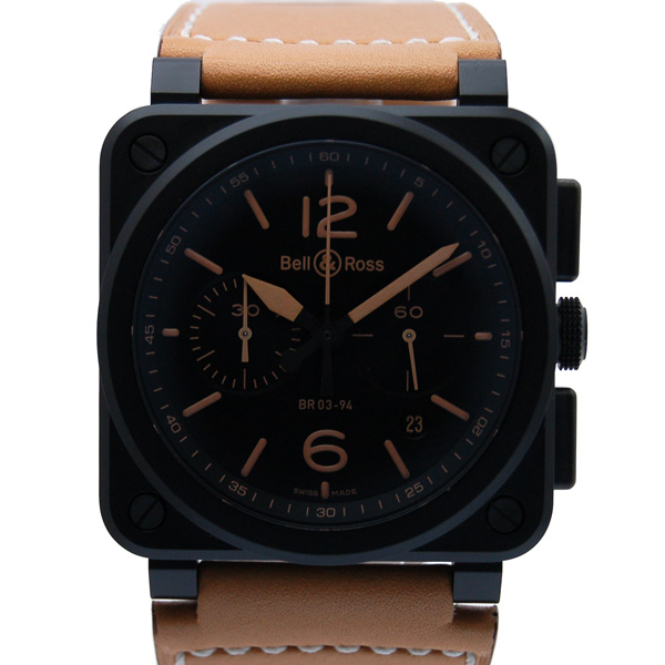 ベル＆ロス　BELL＆ROSS　BR03-94-HERI-CE　ヘリテージ　クロノグラフ　セラミック　42mm　ブラック　新品