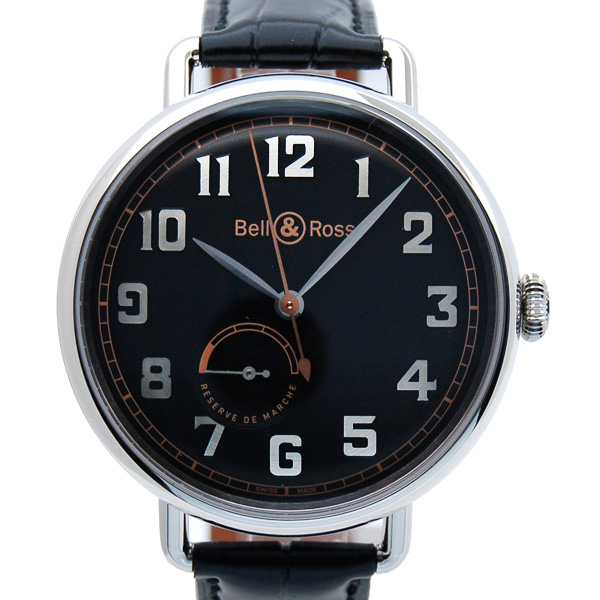 ベル＆ロス　BELL＆ROSS　ヴィンテージ　WW1-97　ヘリテージ　リザーブドマルシェ　45mm　SS　ブラック　新品