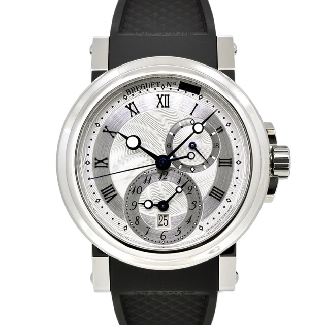 ブレゲ　BREGUET　マリーン GMT　5857ST/12/5ZU　SS　シルバー　42mm　ラバー　新品