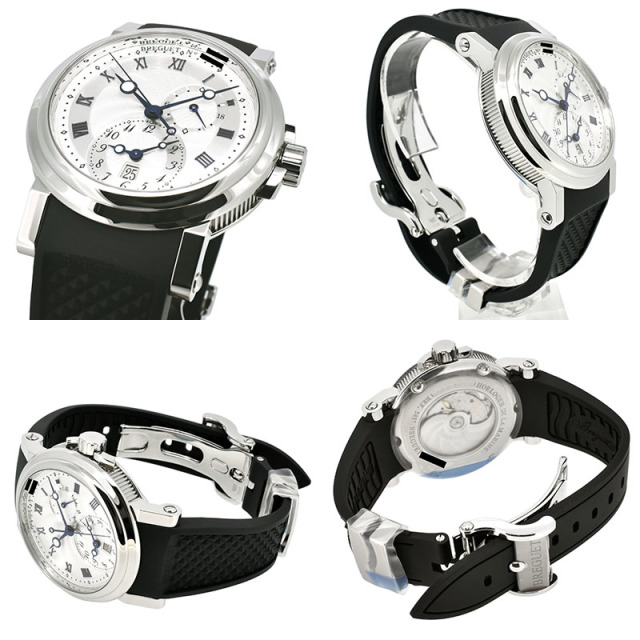 ブレゲ BREGUET マリーン GMT 5857ST/12/5ZU SS シルバー 42mm ラバー 新品