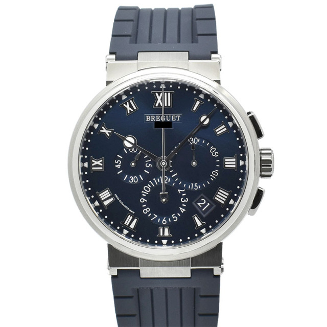 ブレゲ　BREGUET　マリーン クロノグラフ 5527　5527TI/Y1/5WV　ブルー　42.3mm　チタン　新品