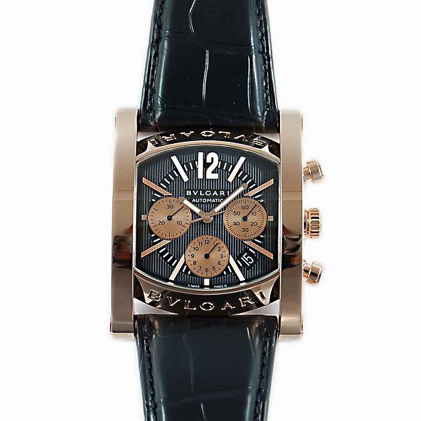 内部点検済 BVLGARI ブルガリ アショーマ クロノグラフ AA44S デイト  