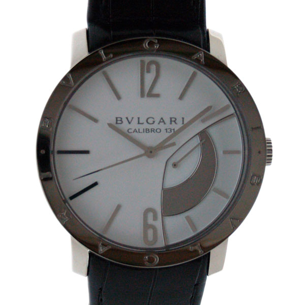 ブルガリ　BVLGARI　ブルガリブルガリ　リザーブ・ド・マルシェ　BB43WSL　メンズ　SS　43mm　ホワイト　革　新品