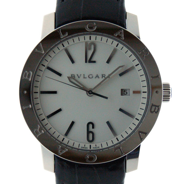 ブルガリ　BVLGARI　ブルガリブルガリ　BB41WSLD　メンズ　ホワイト　41mm　革ベルト　新品