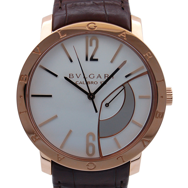 ブルガリ　BVLGARI　ブルガリブルガリ　パワーリザーブ　BBP43WGL　メンズ　PG　43mm　ホワイト　革　新品