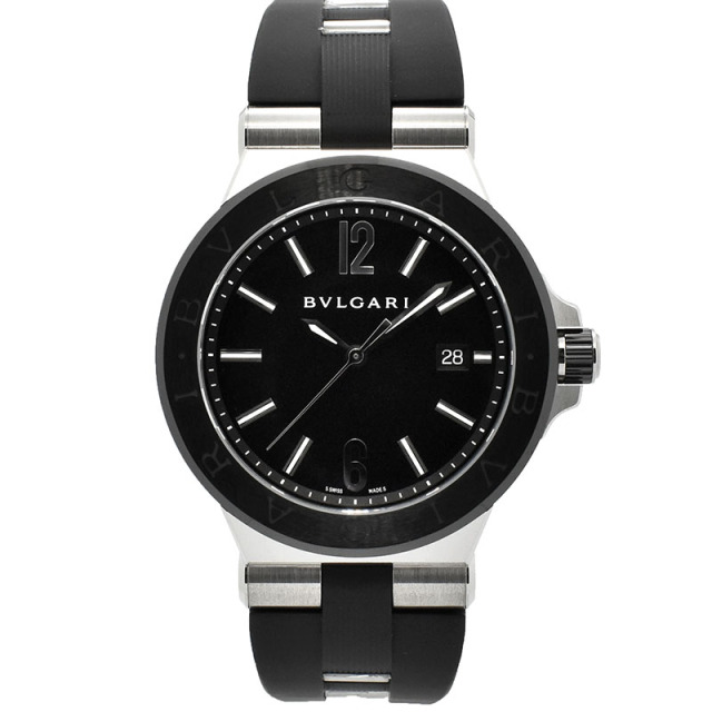 ブルガリ　BVLGARI　ディアゴノ　セラミック　DG42BSCVD　42mm　メンズ　自動巻　ブラック　ラバー　新品