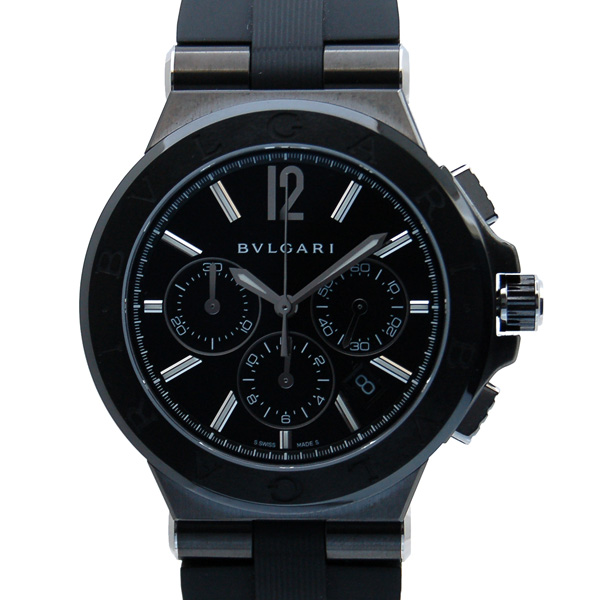 ブルガリ BVLGARI ディアゴノ ウルトラネロ クロノグラフ DG42BSCVDCH PVD ラバー 新品アウトレット ブルガリ BVLGARI ディアゴノ ウルトラネロ クロノグラフ DG42BSCVDCH PVD ラバー 新品アウトレット