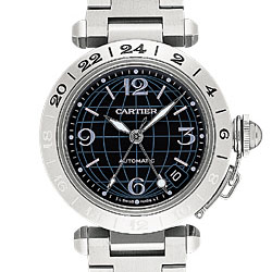 カルティエ　CARTIER　パシャCメリディアン　ブラック　W31079M7　新型スモールデイト　35mm