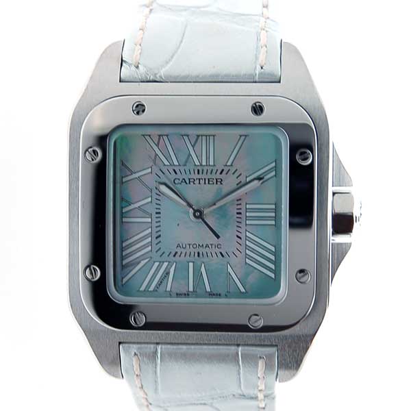 カルティエ　CARTIER　サントス100MM　サマーリミテッドエディション　W20132X8　2008年1800本限定　ボーイズ