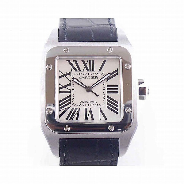 カルティエ　CARTIER　サントス100　MM　W20106X8　ミディアムサイズ　SS　シルバー　新品