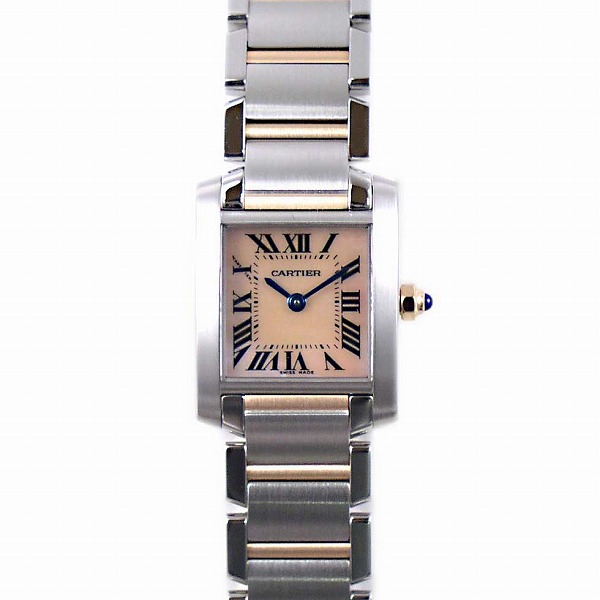カルティエ　CARTIER　タンクフランセーズ　SG/SM　クォーツ　W51027Q4　ピンクシェル　K18ピンクゴールド　新品