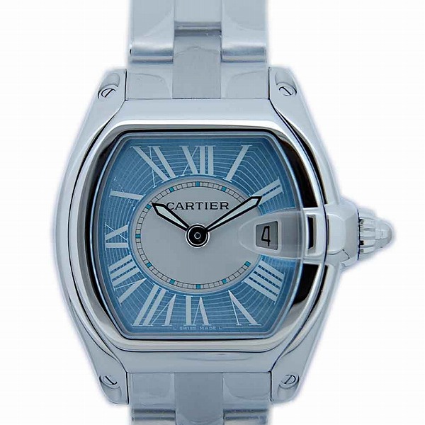 カルティエ　CARTIER　ミニロードスター　W62053V3　クォーツ　ブルー×シルバー　レディース　未使用品　世界2500本