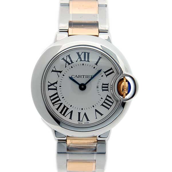 カルティエ CARTIER バロンブルー SG/SM レディース コンビ W69007Z3