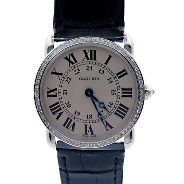 カルティエ　CARTIER　ロンドルイカルティエSM　ベゼルダイヤ　WR000251　18KWG　レディース　クォーツ