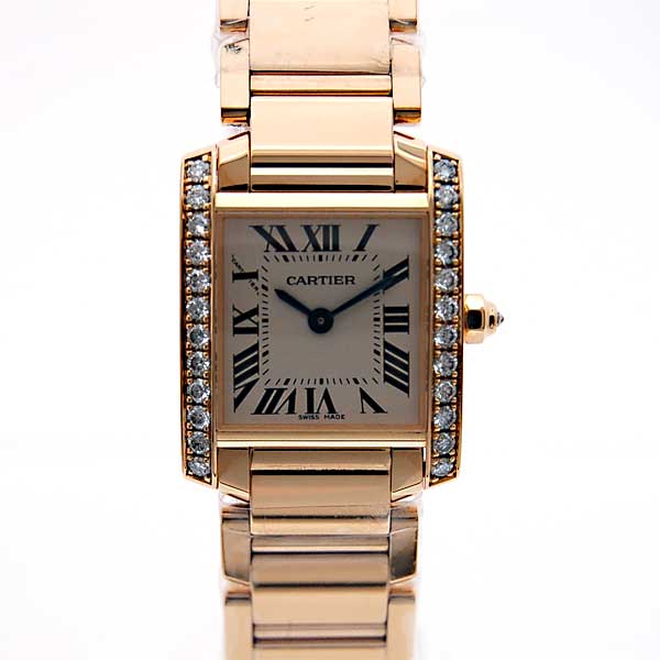 カルティエ　CARTIER　タンクフランセーズ　レディース　WE1001R8　ケースダイヤ　18KYG　金無垢　新品