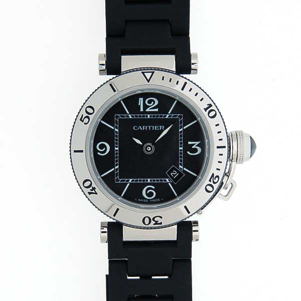 カルティエ　CARTIER　シータイマーレディ　W3140003　SS×ラバー　33mm　クォーツ　新品