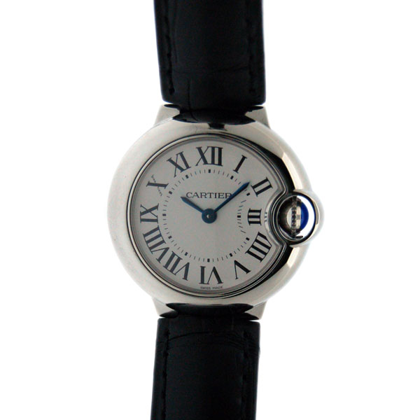 カルティエ　CARTIER　バロンブルー　SS/SM　レディース　W69018Z4　クォーツ　28,5mm　革ベルト　新品