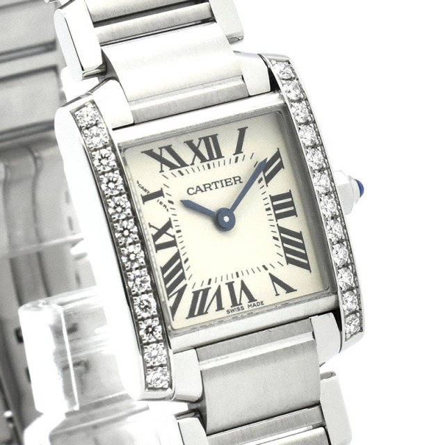 カルティエ CARTIER タンクフランセーズ SM W4TA0008 25×20mm ケースサイドダイヤ 新品
