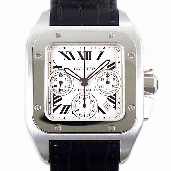 カルティエ　CARTIER　サントス100クロノグラフ　XL　 W20090X8　 41×55mm　新品