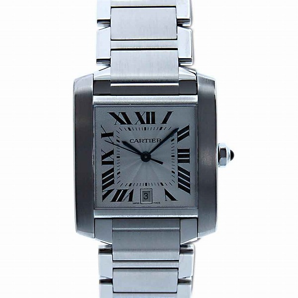カルティエ　CARTIER　タンクフランセーズ　SS/LM　W51002Q3　メンズ　ホワイト　自動巻き　新品