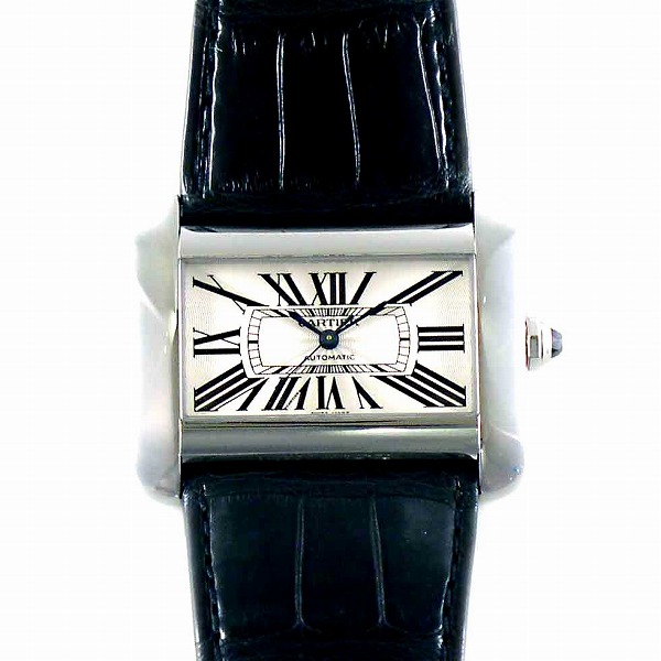 カルティエ　CARTIER　ディヴァン　LM　SS　W630755　メンズサイズ　サファイアカボション　自動巻き