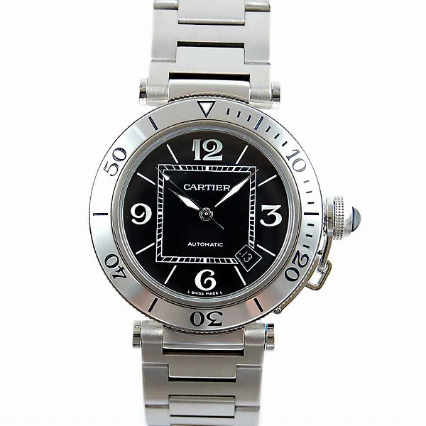カルティエ　CARTIER　パシャ　シータイマー　W31077M7　ブラック　40mm　自動巻き