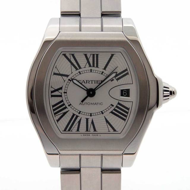 カルティエ　CARTIER　ロードスターSS/LM　W6206017　シルバーローマ　44×38mm　SS　新品