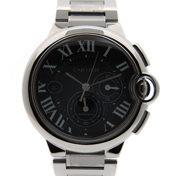 カルティエ　CARTIER　バロンブルークロノグラフ　W6920025　メンズ　44mm　SS　ブラック　自動巻　新品