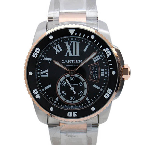 カルティエ　CARTIER　カリブル　ドゥ　カルティエ　ダイバー　W7100054　コンビ　ブラック　新品