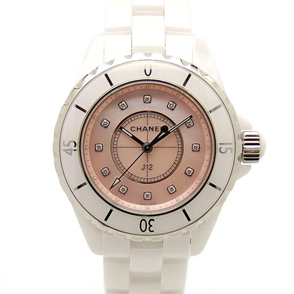 シャネル　CHANEL　J12　33　H5513　12Pダイヤ　世界1200本限定　ピンクシェル　クォーツ　新品
