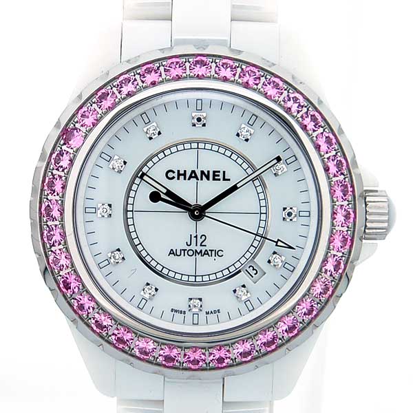 シャネル　CHANEL　J12　H2011　42mm　12Pダイヤ　ピンクサファイアベゼル　メンズ　新品