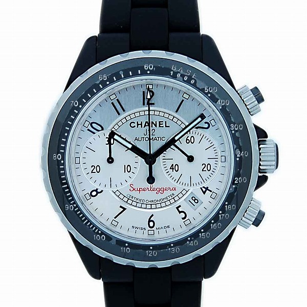 シャネル　CHANEL　J12　スーパーレッジェーラ　H2004　メンズ　自動巻き　41mm　ラバー　訳あり特価
