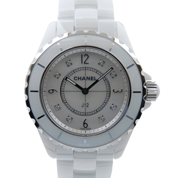 シャネル　CHANEL　J12　H3214　38mm　シェルダイヤ　ホワイトセラミック　クォーツ　新品