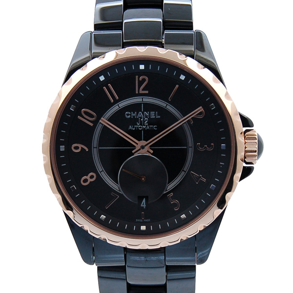 シャネル　CHANEL　J12-365　H3838　36.5mm　スモールセコンド　ユニセックス　18KPGベゼル　ブラック　新品